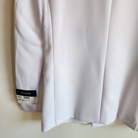 36R White Double Breasted Suit Jacket New Mens Jos A Bank Polyester Peak Lapel - Picture 17 of 17
